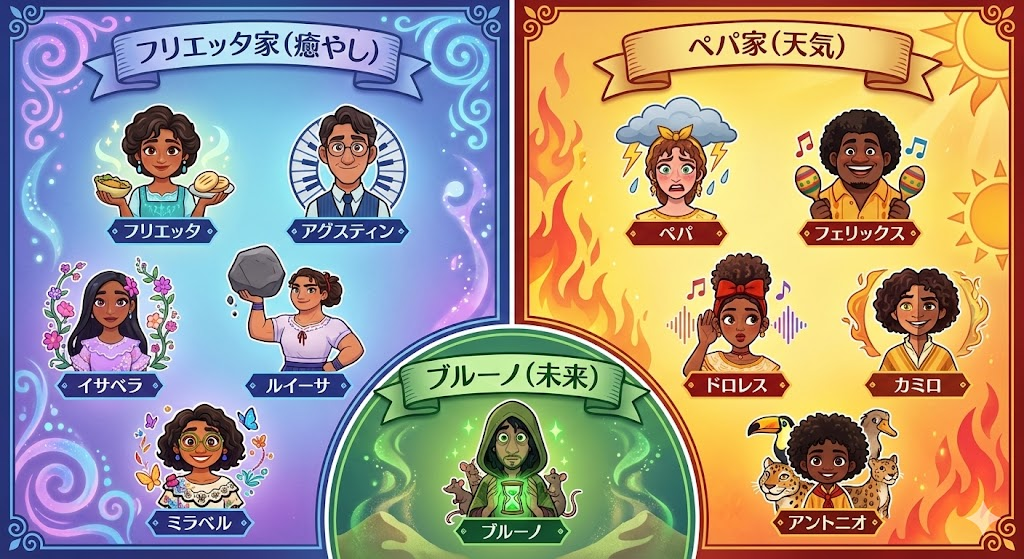 ミラベルと魔法だらけの家 家系図