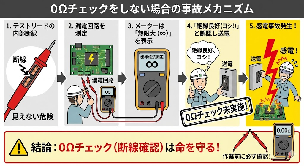 0Ωチェックをしない場合の事故メカニズム