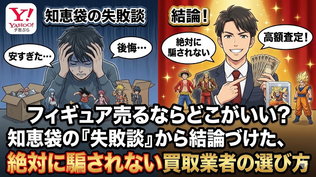 フィギュア売るならどこがいい？知恵袋の「失敗談」から結論づけた、絶対に騙されない買取業者の選び方